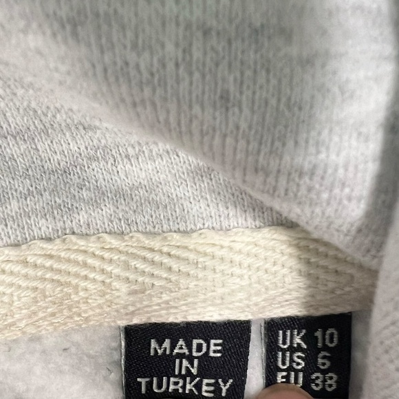 SUPERDRY Grey with Velvet Lettering Hoodie Women's Size 6 - Picture 6 of 6